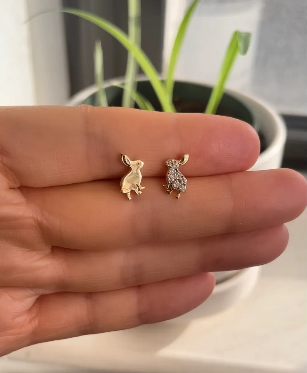 Trickster Bunny Stud Earrings