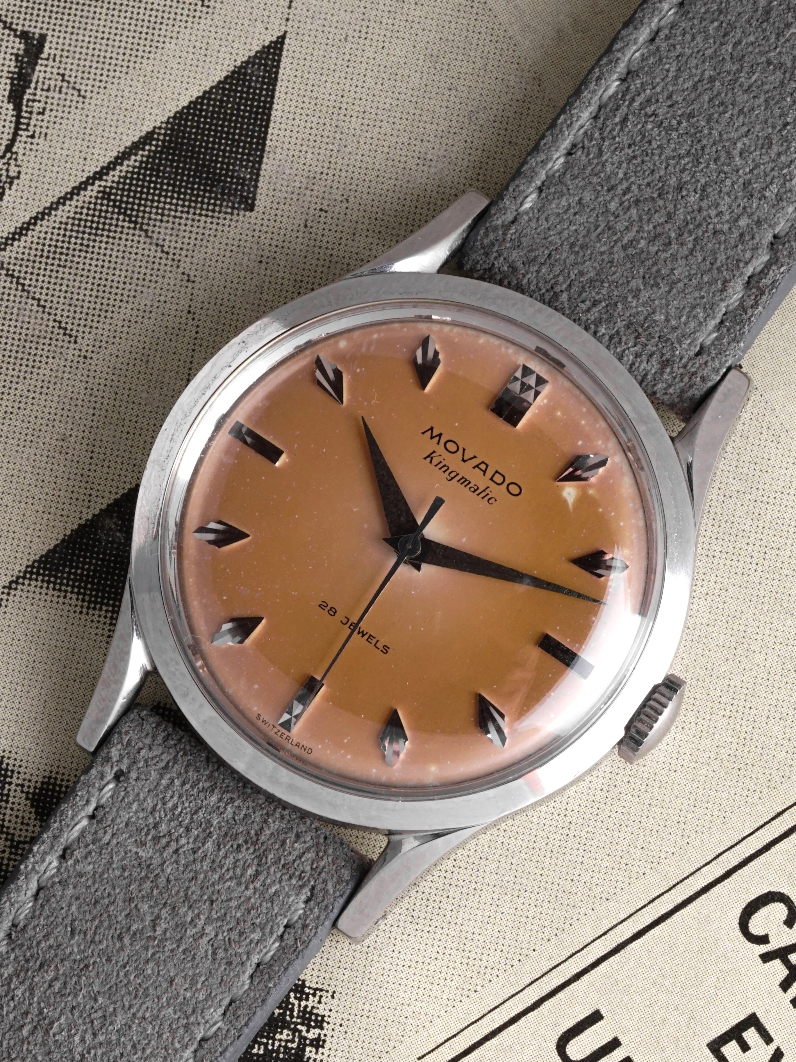 Tropical 1950s Movado Kingmatic (Ref. 11179) "Fancy Markers"