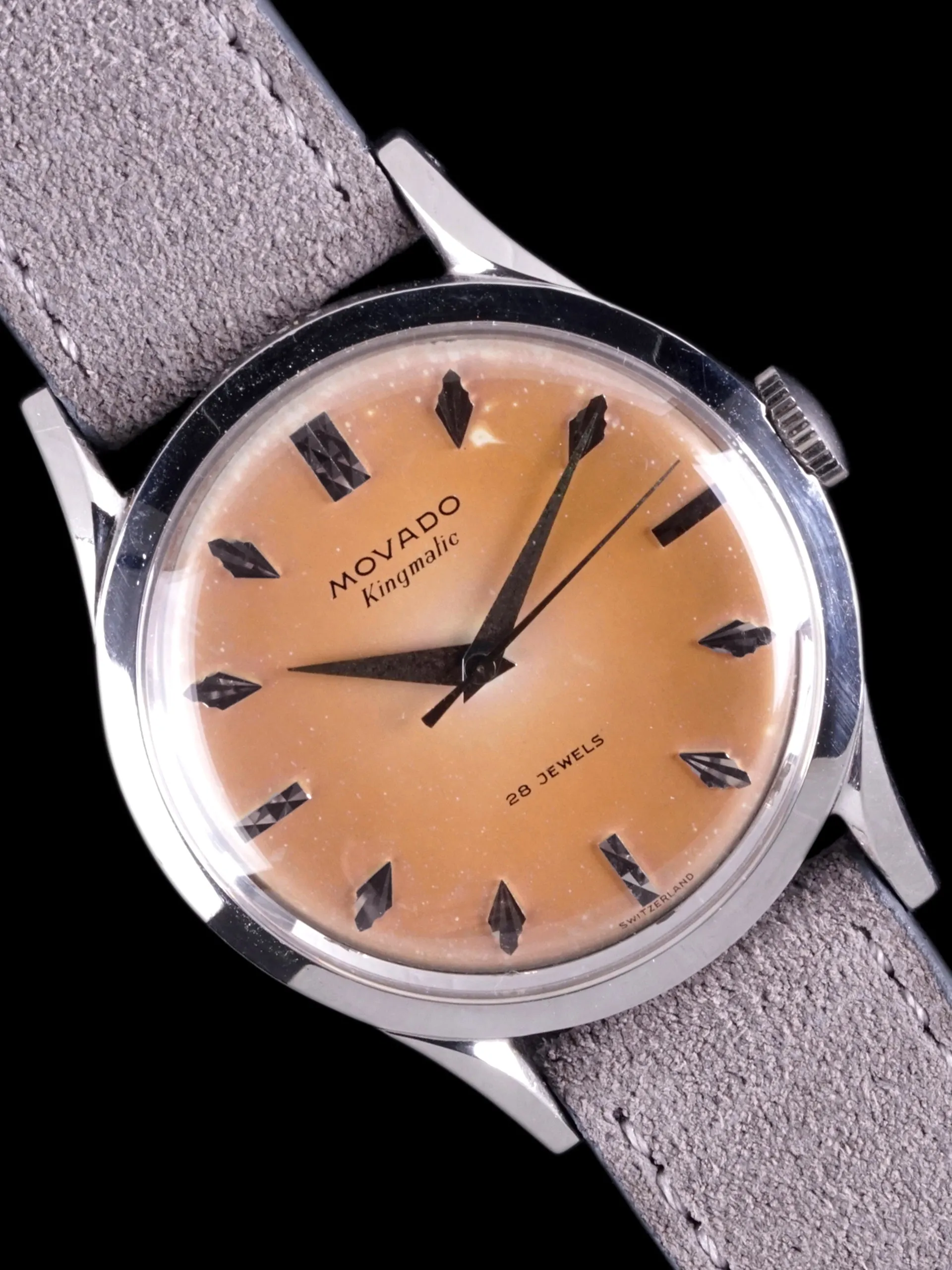 Tropical 1950s Movado Kingmatic (Ref. 11179) "Fancy Markers"
