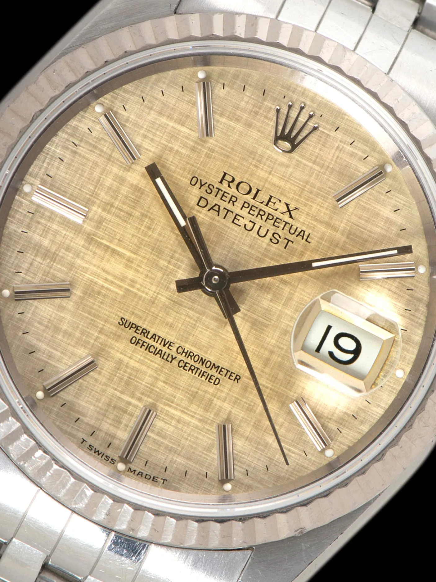 Tropical 1991 Rolex Datejust (Ref. 16234) Silver Linen Dial