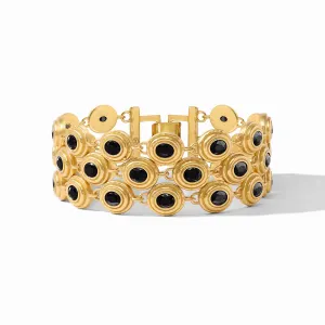 Tudor Triple Row Tennis Bracelet (Obsidian Black)