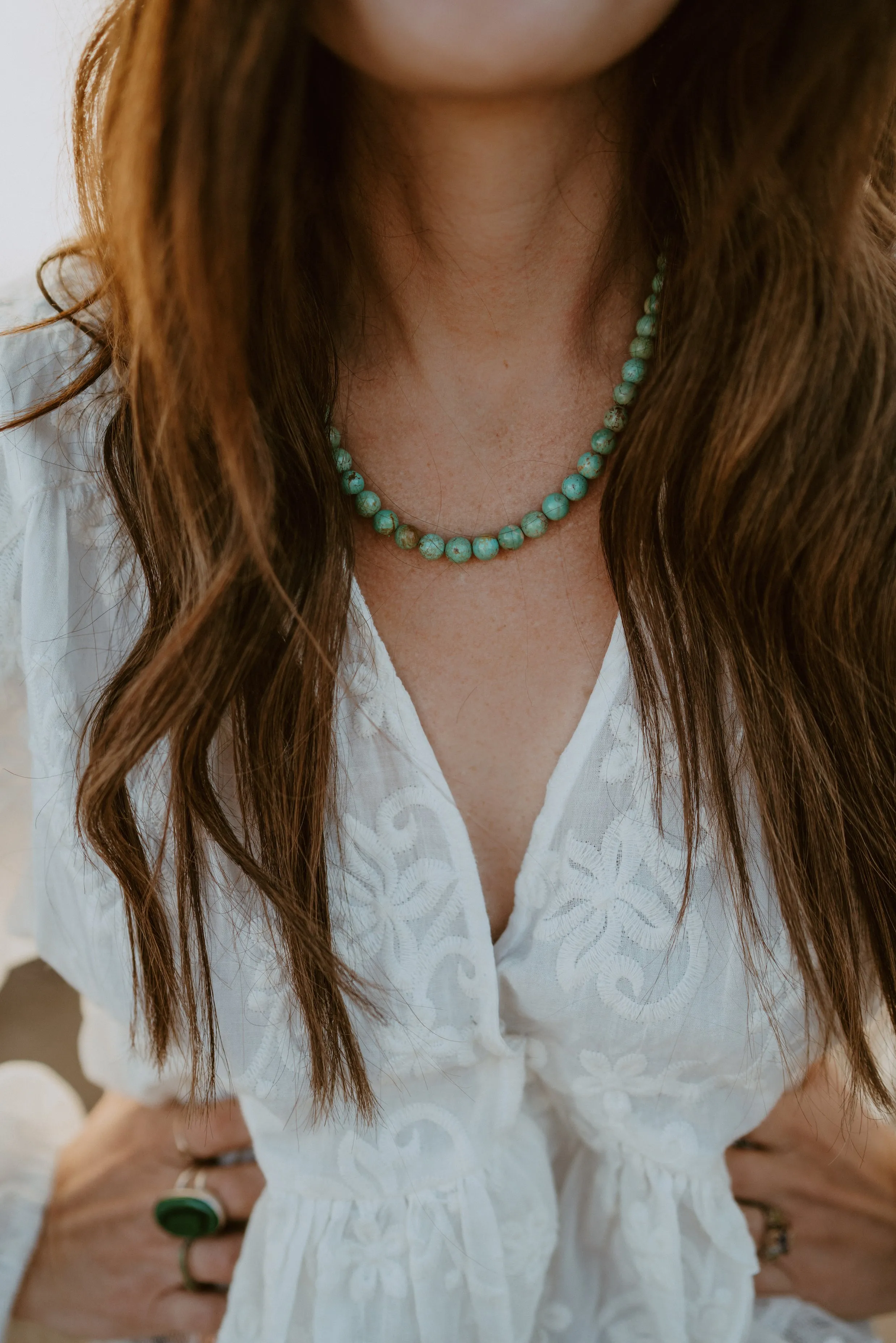Turquoise Bead Necklace - FINAL SALE
