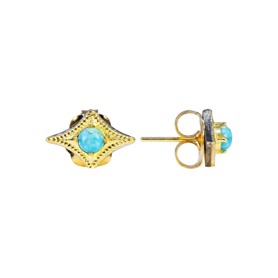 TURQUOISE CRIVELLI STUD EARRING