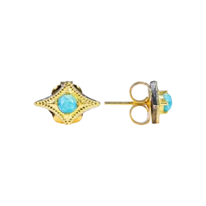 TURQUOISE CRIVELLI STUD EARRING