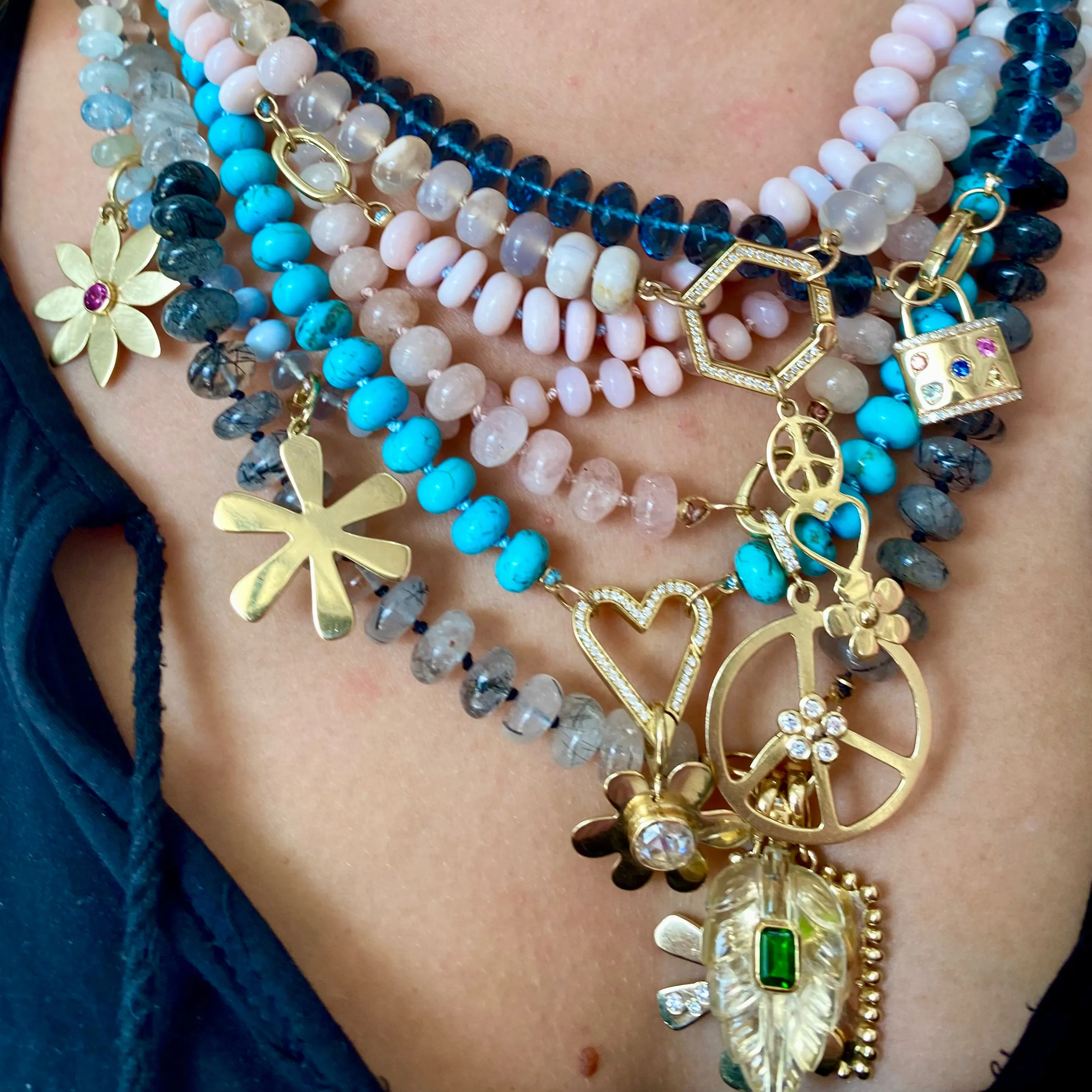 Turquoise Gemstone Bead Necklace