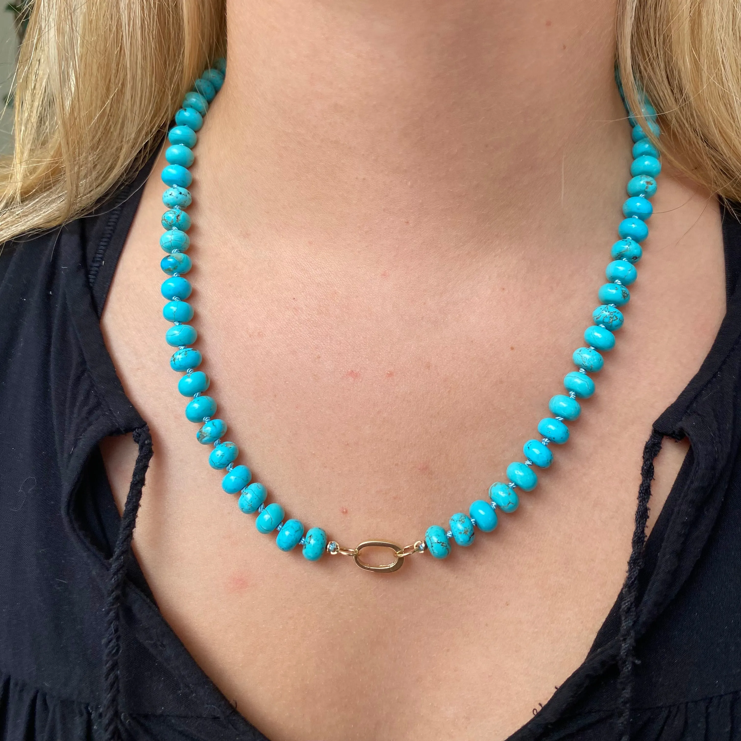 Turquoise Gemstone Bead Necklace
