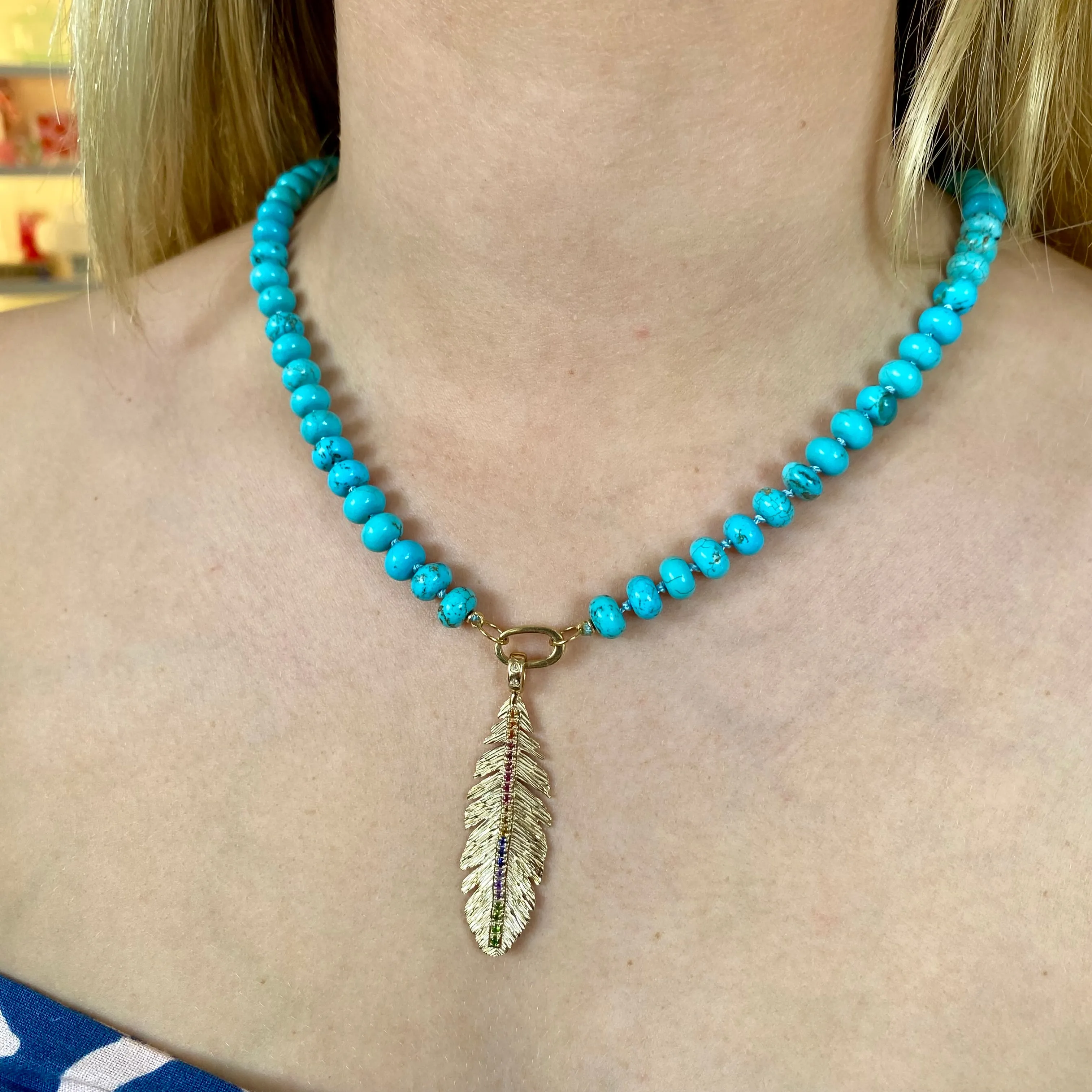Turquoise Gemstone Bead Necklace