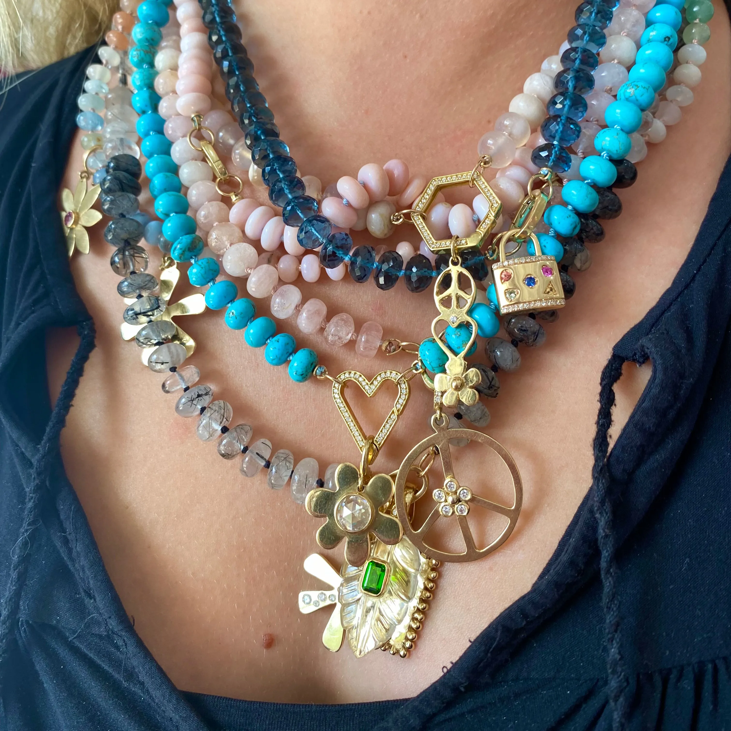 Turquoise Gemstone Bead Necklace