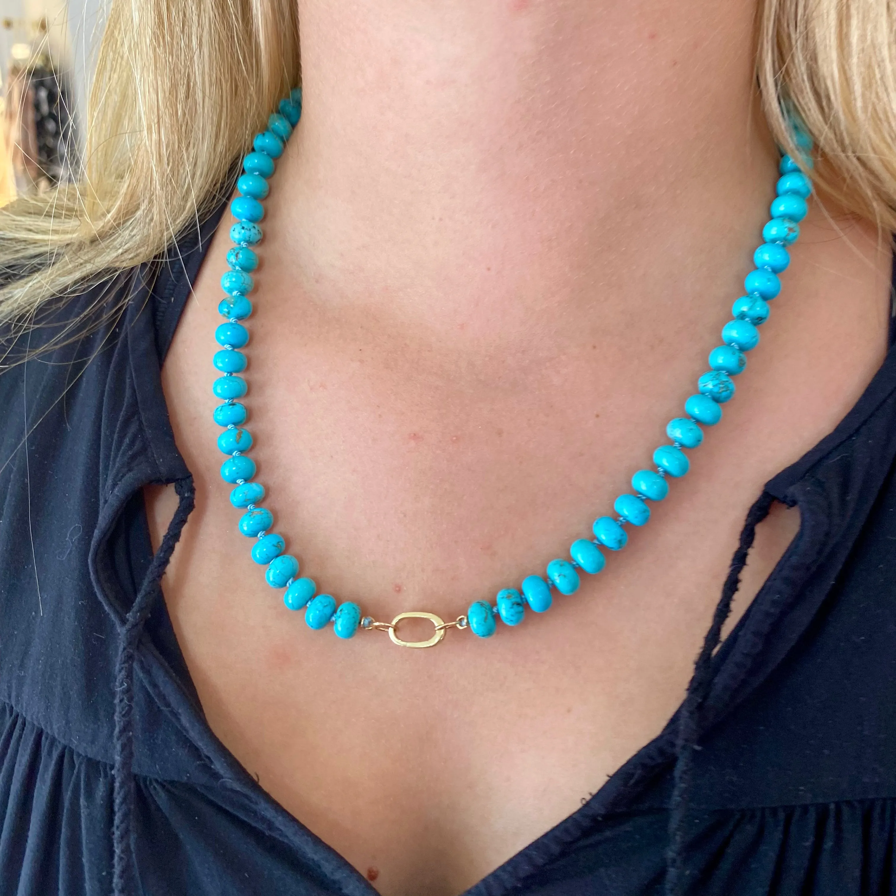 Turquoise Gemstone Bead Necklace