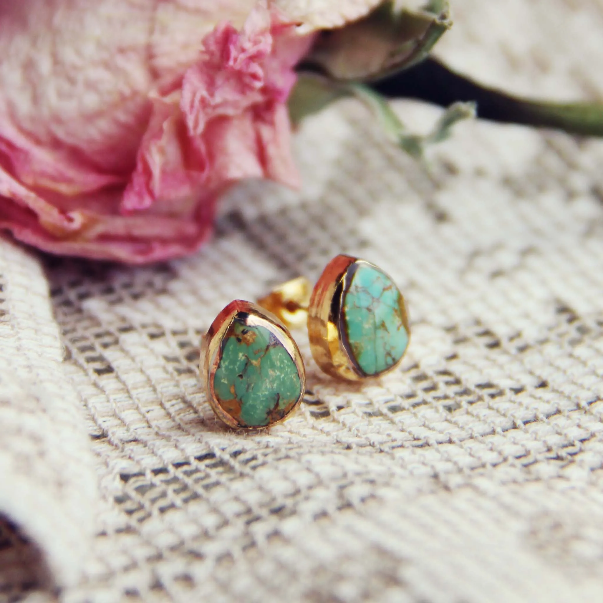 Turquoise Sands Stud Earrings