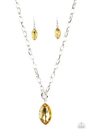 Unlimited Sparkle Yellow Paparazzi Necklace