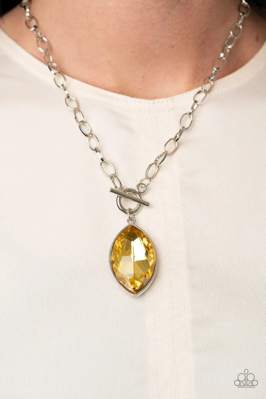 Unlimited Sparkle Yellow Paparazzi Necklace