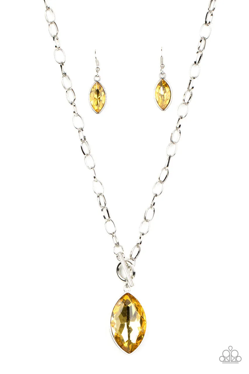 Unlimited Sparkle Yellow Paparazzi Necklace
