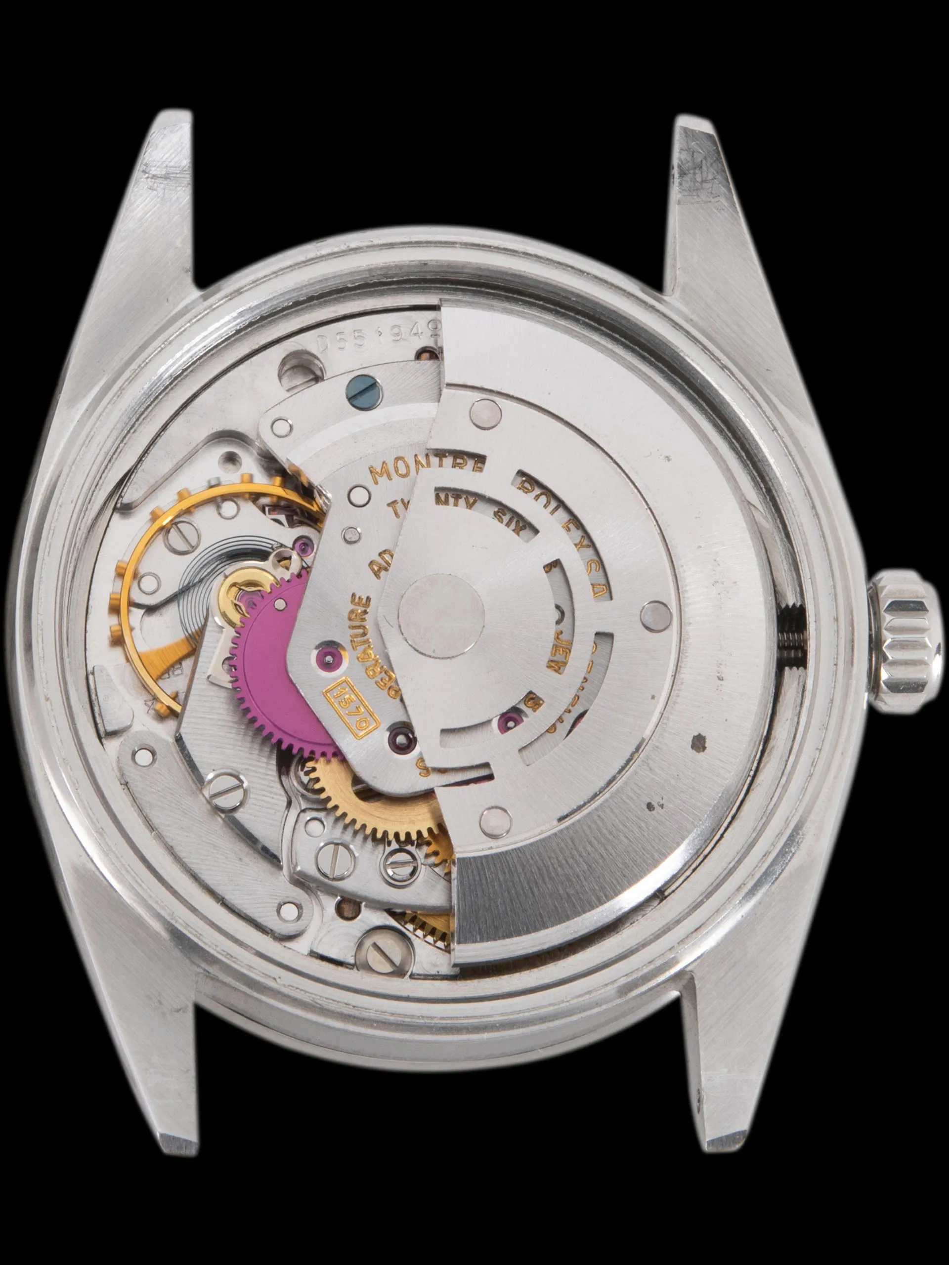 *Unpolished* 1970 Rolex Datejust (Ref. 1600) "Tropical" Non-Luminous Dial