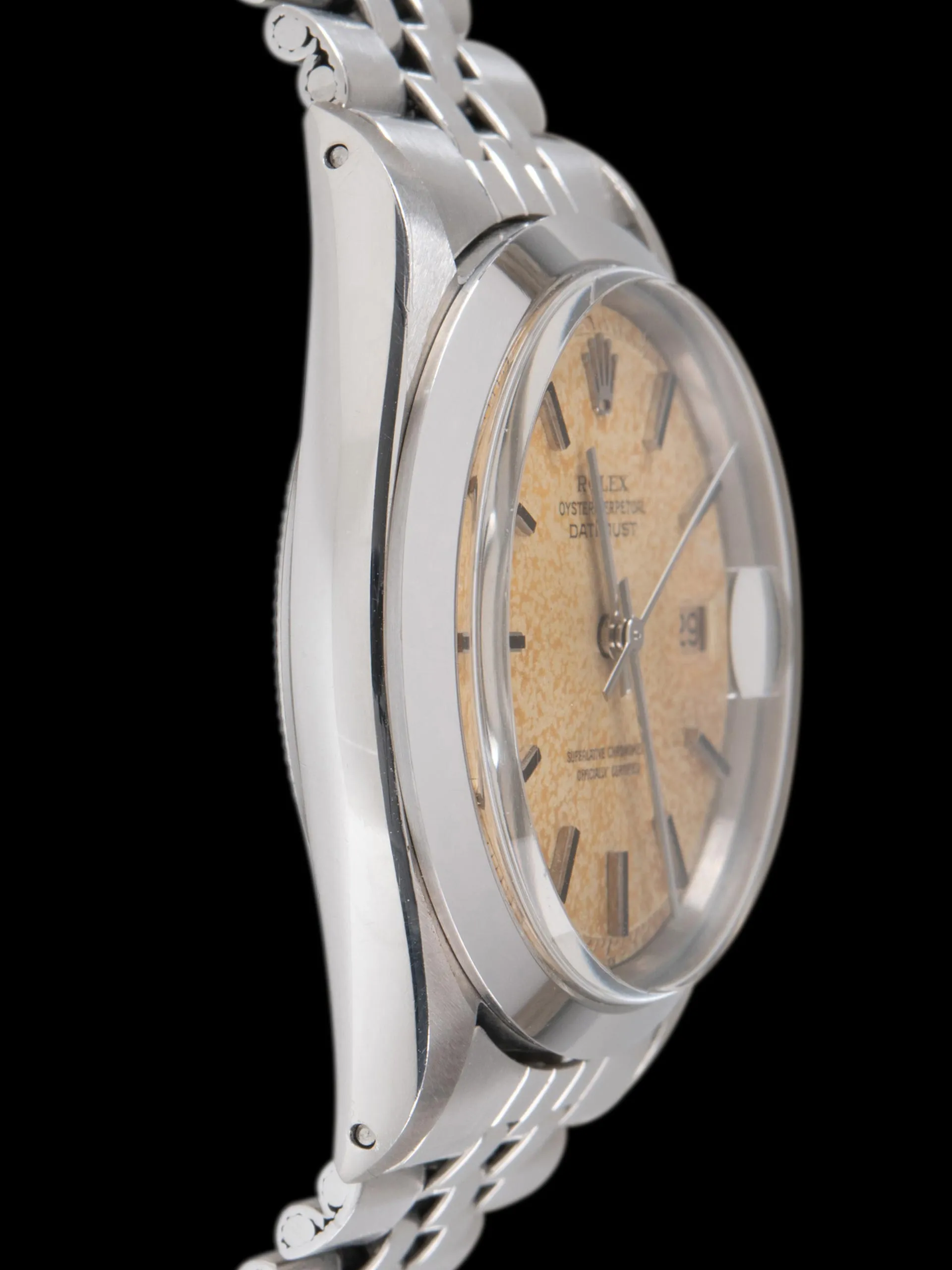 *Unpolished* 1970 Rolex Datejust (Ref. 1600) "Tropical" Non-Luminous Dial