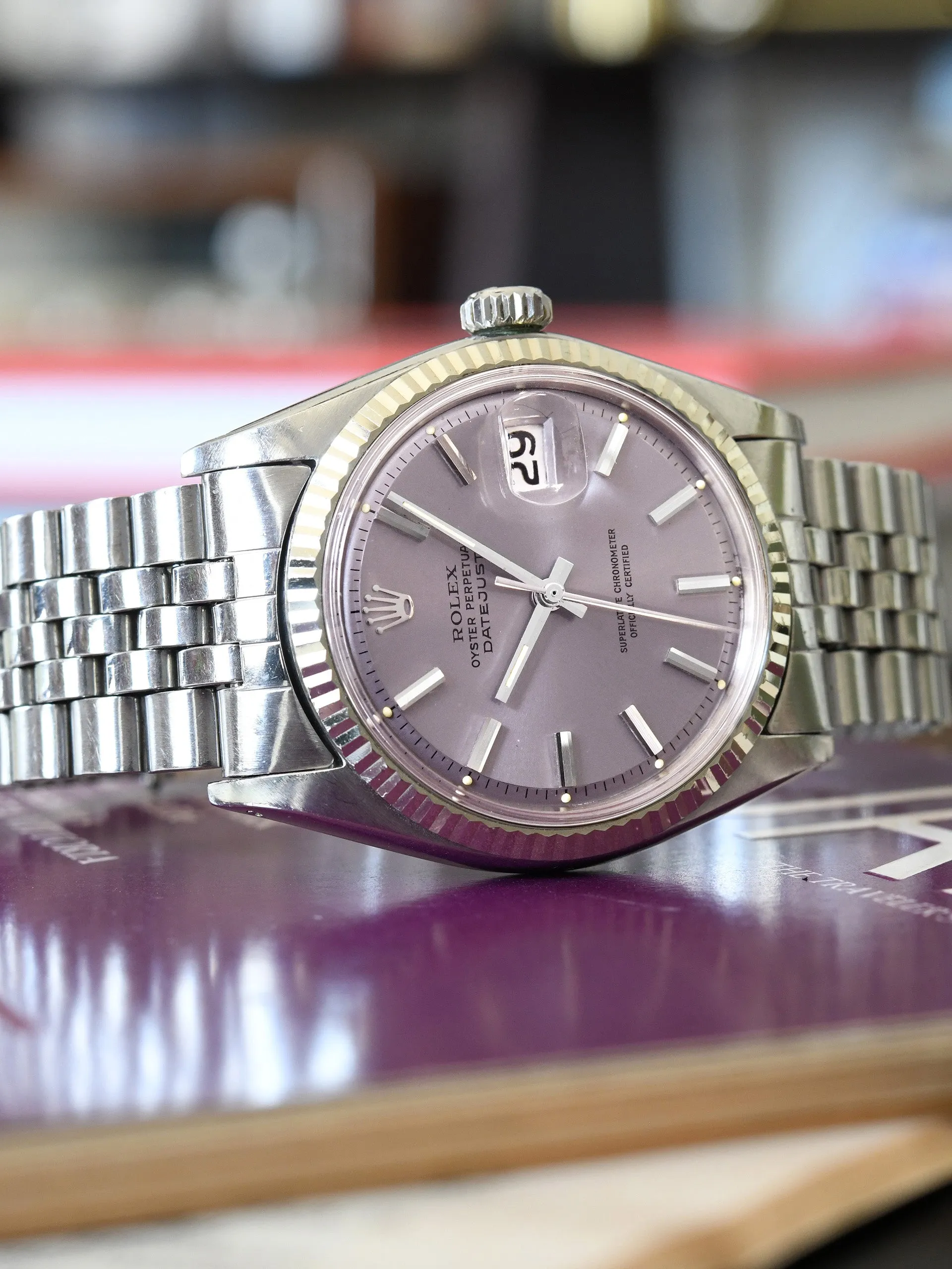 *Unpolished* 1970 Rolex Datejust (Ref. 1601) Lavender Dial
