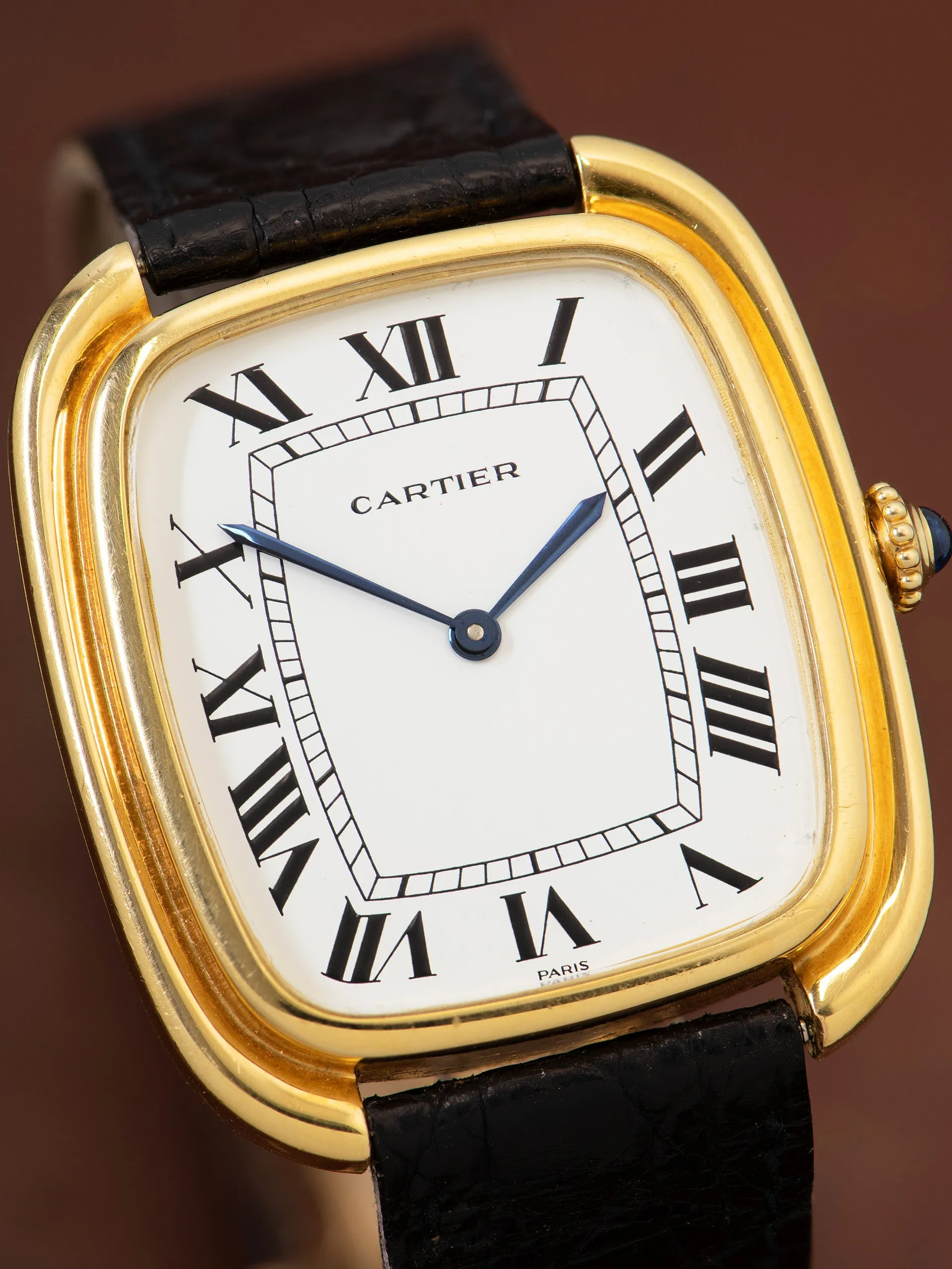 *Unpolished* 1970s Cartier Paris Gondole 18K YG (Ref. 97050) "Jumbo"