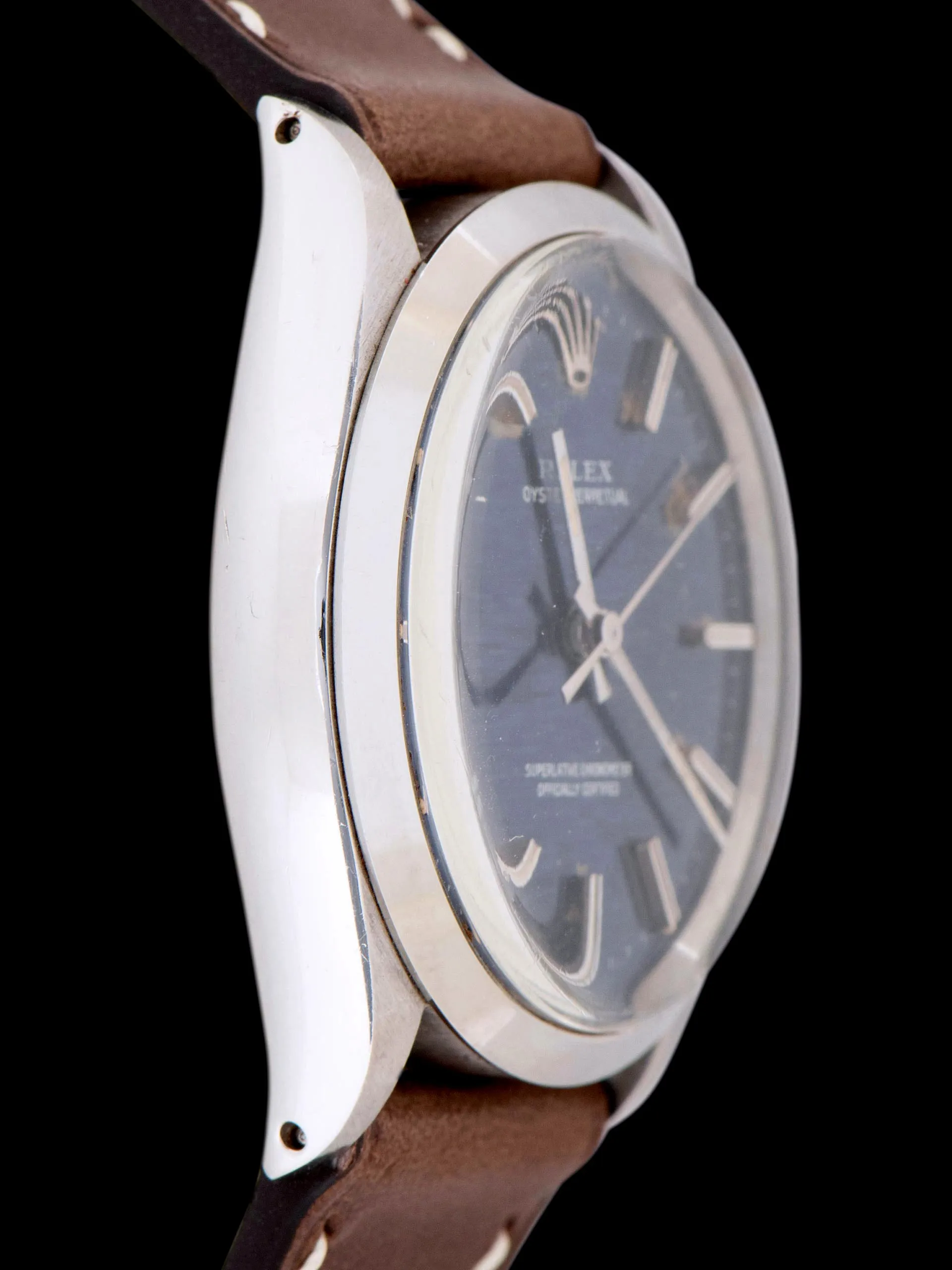 *Unpolished* 1972 Rolex Oyster-Perpetual (Ref. 1002) Blue Mosaic Dial