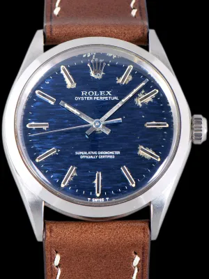 *Unpolished* 1972 Rolex Oyster-Perpetual (Ref. 1002) Blue Mosaic Dial