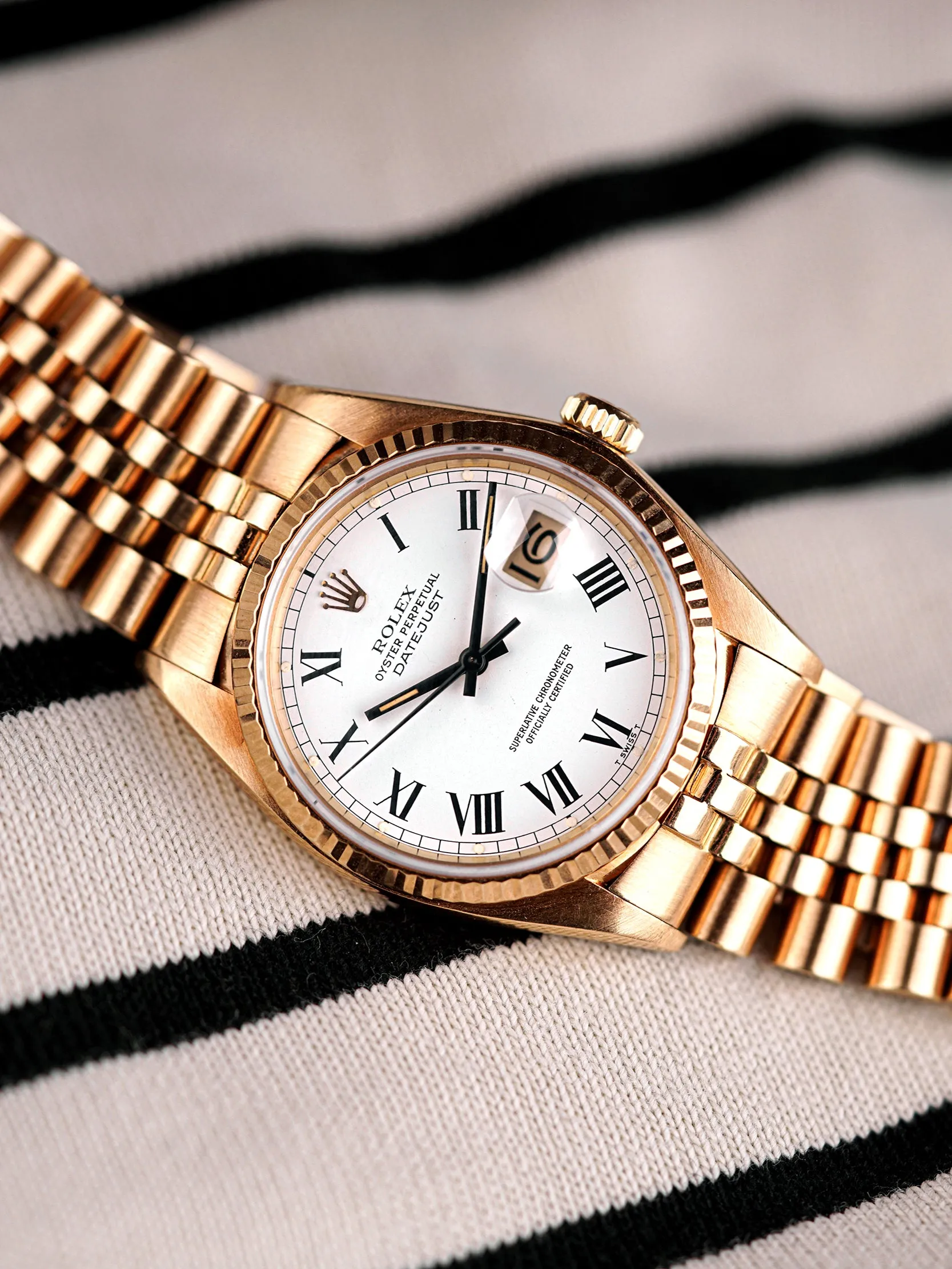 *Unpolished* 1979 Rolex Datejust (Ref. 16018) 18k YG "Buckley Dial"