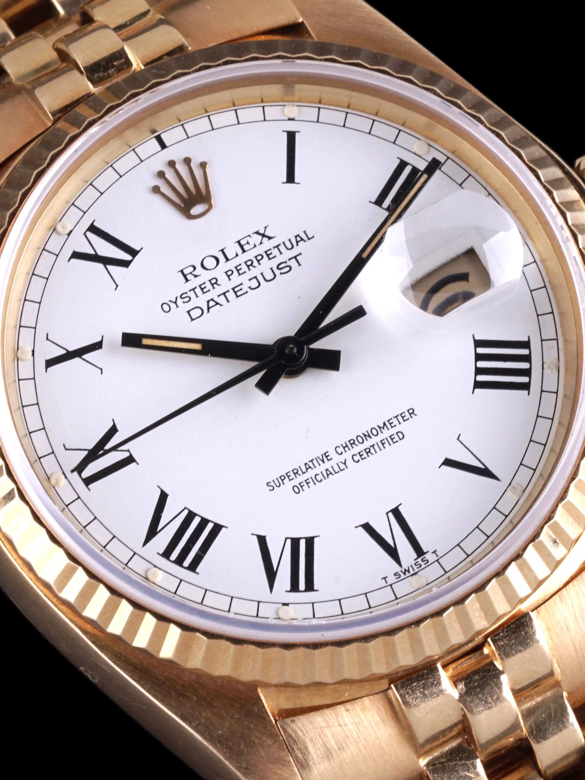 *Unpolished* 1979 Rolex Datejust (Ref. 16018) 18k YG "Buckley Dial"