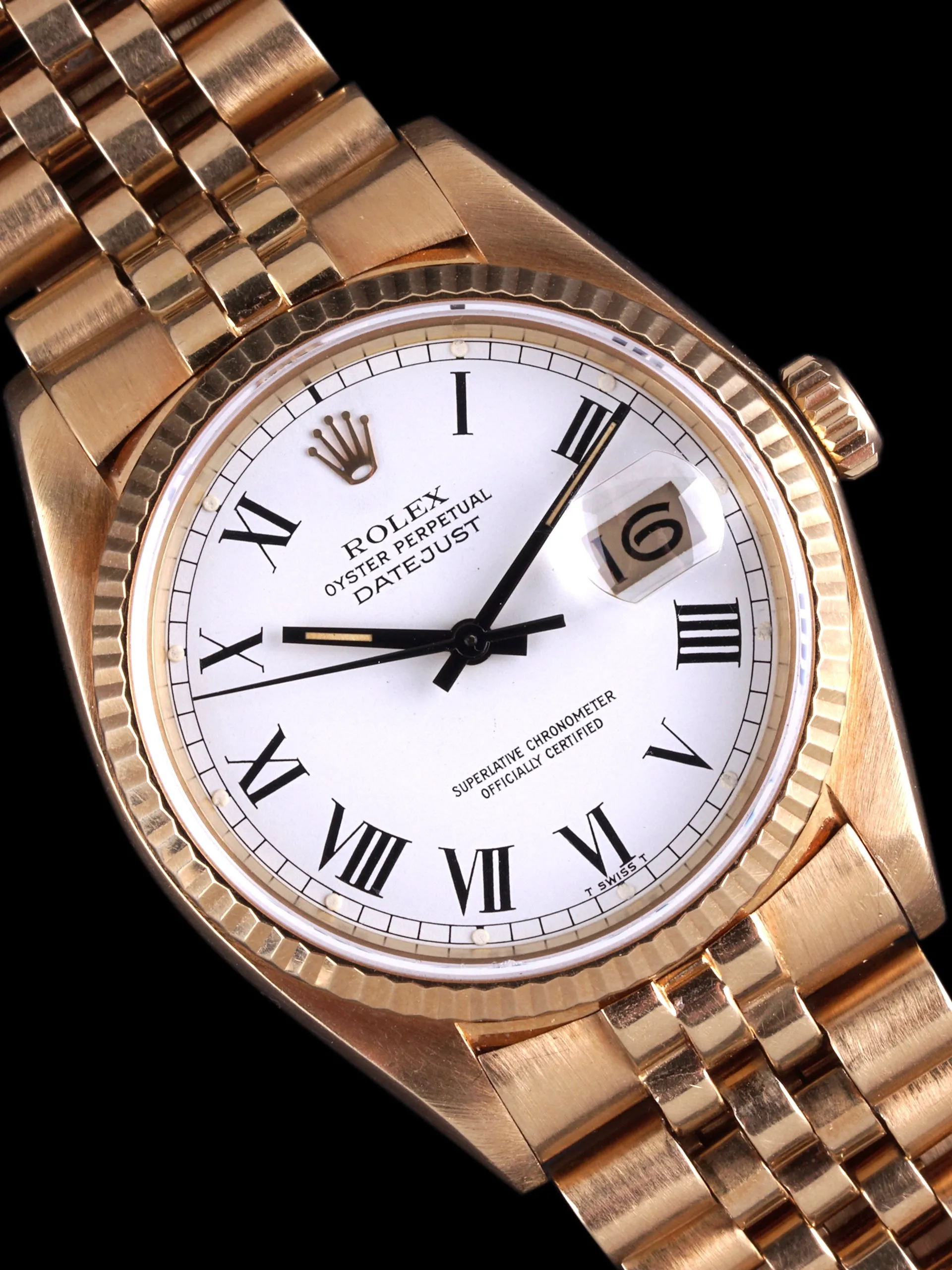 *Unpolished* 1979 Rolex Datejust (Ref. 16018) 18k YG "Buckley Dial"