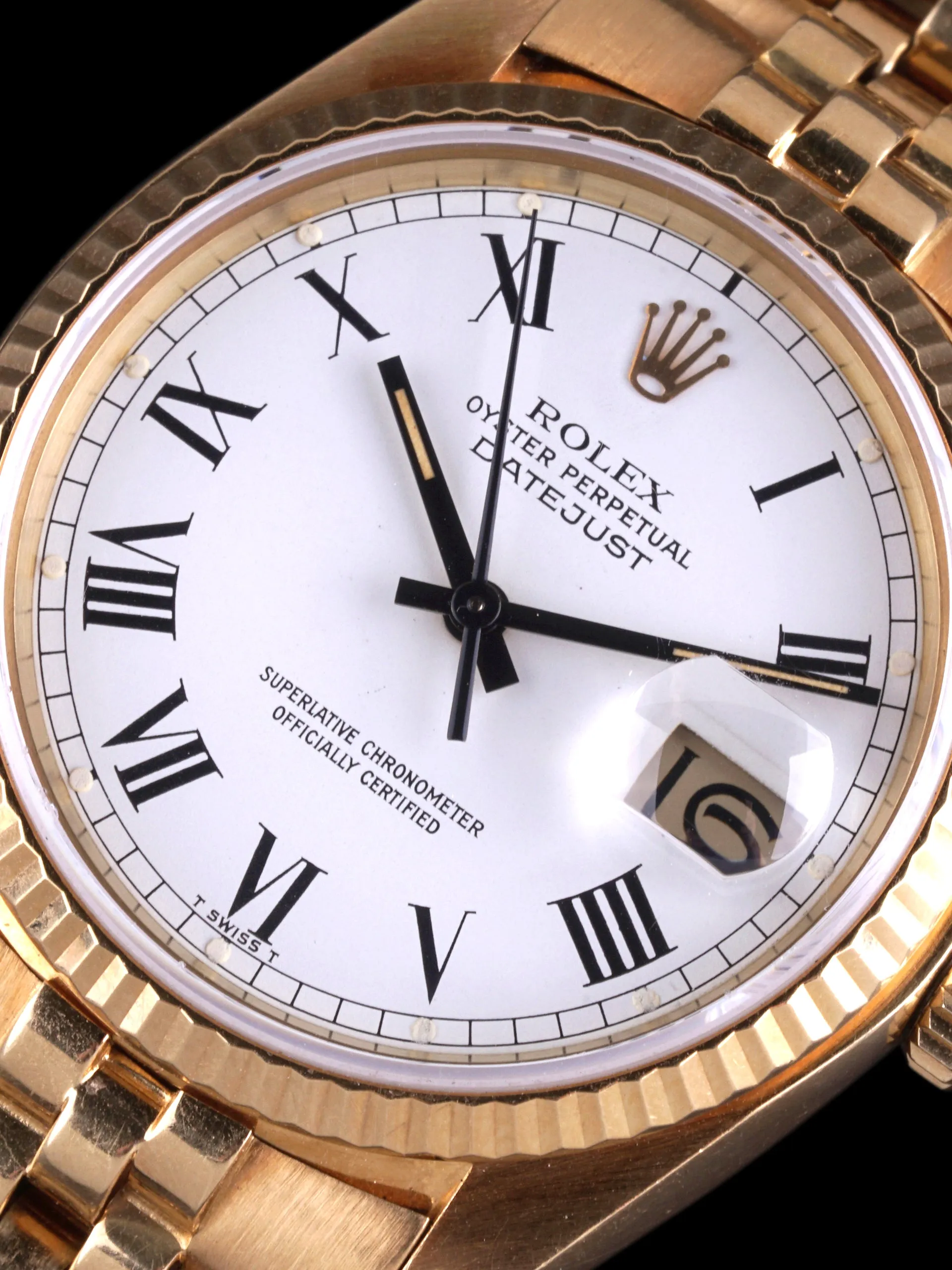 *Unpolished* 1979 Rolex Datejust (Ref. 16018) 18k YG "Buckley Dial"
