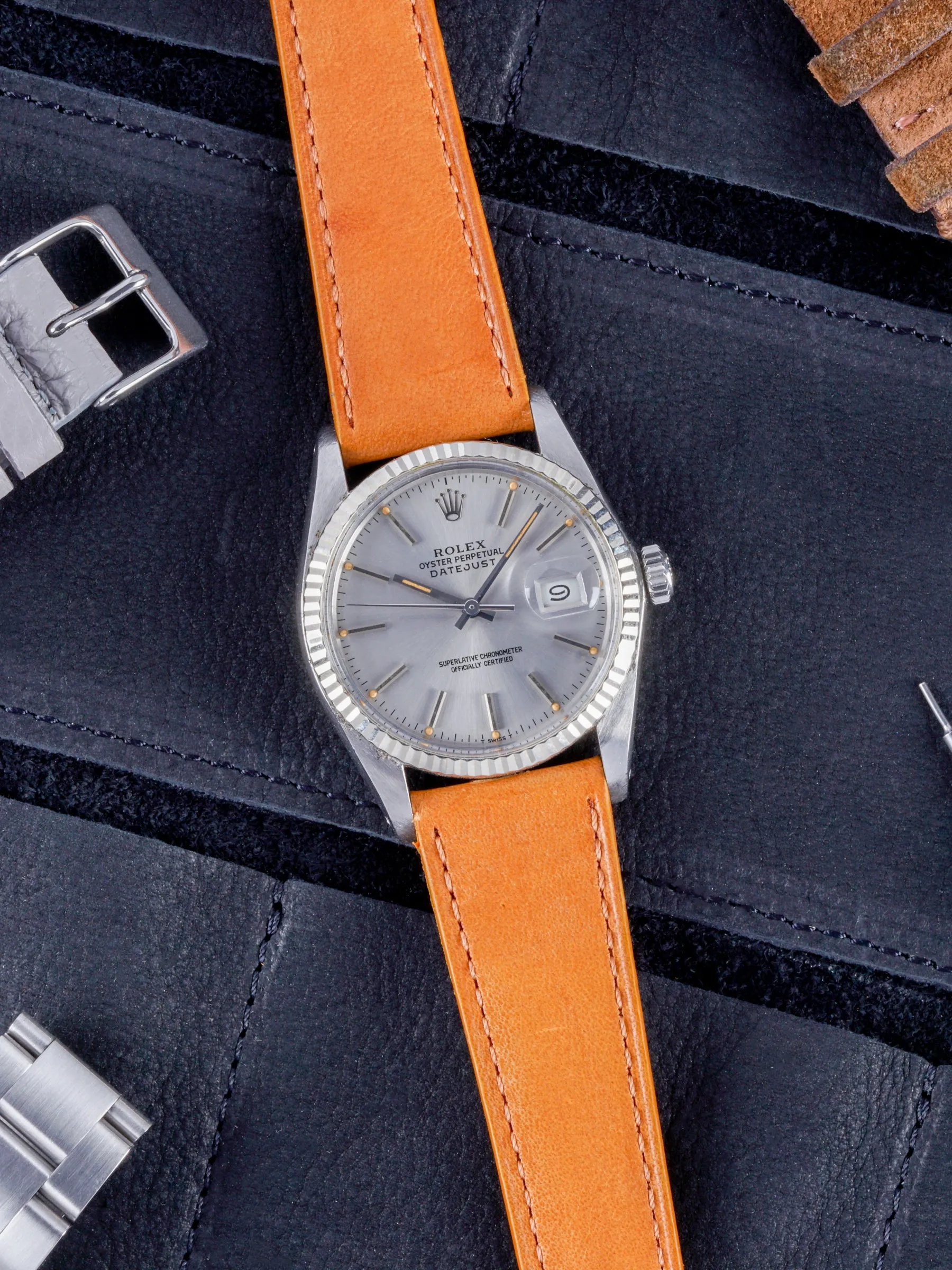 *Unpolished* 1983 Rolex Datejust (Ref. 16014) Silver Dial "Pumpkin"