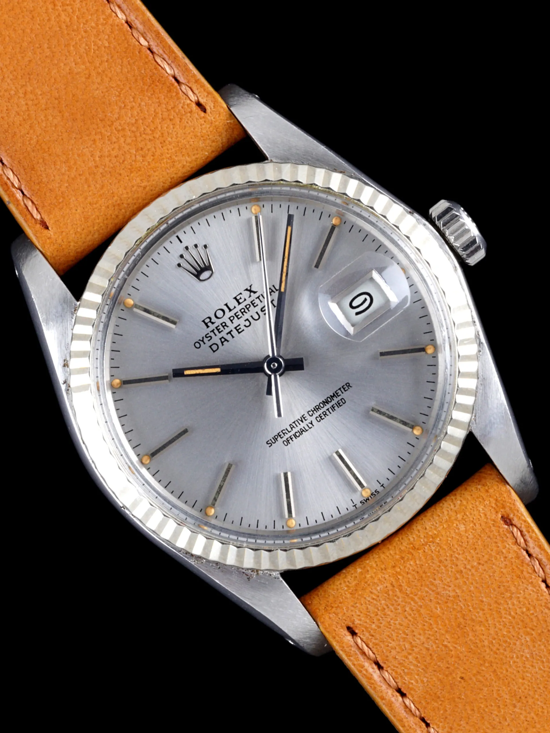 *Unpolished* 1983 Rolex Datejust (Ref. 16014) Silver Dial "Pumpkin"