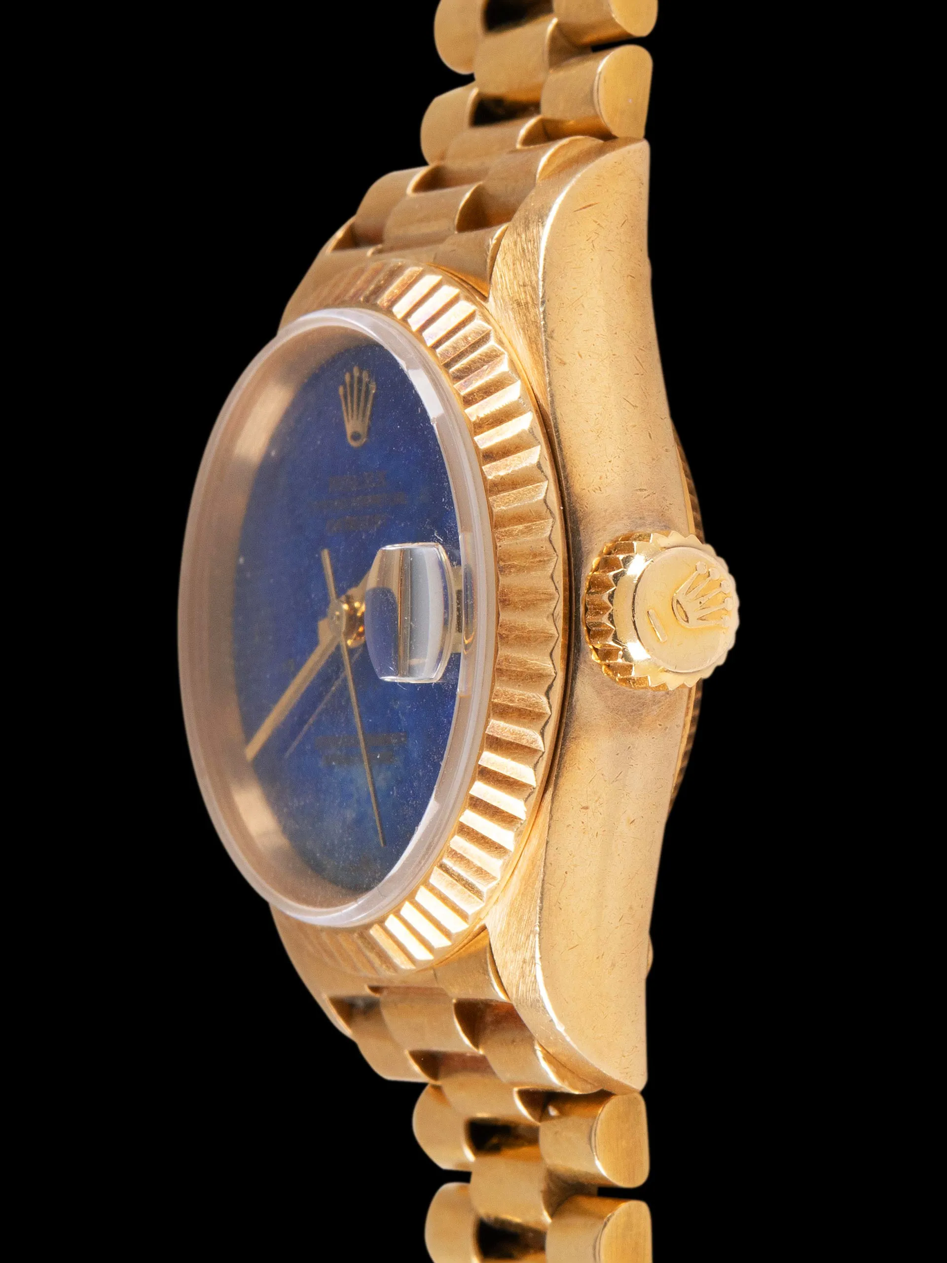 *Unpolished* 1984 Rolex Ladies Datejust 18K YG (Ref. 69178) Lapis Stone Dial