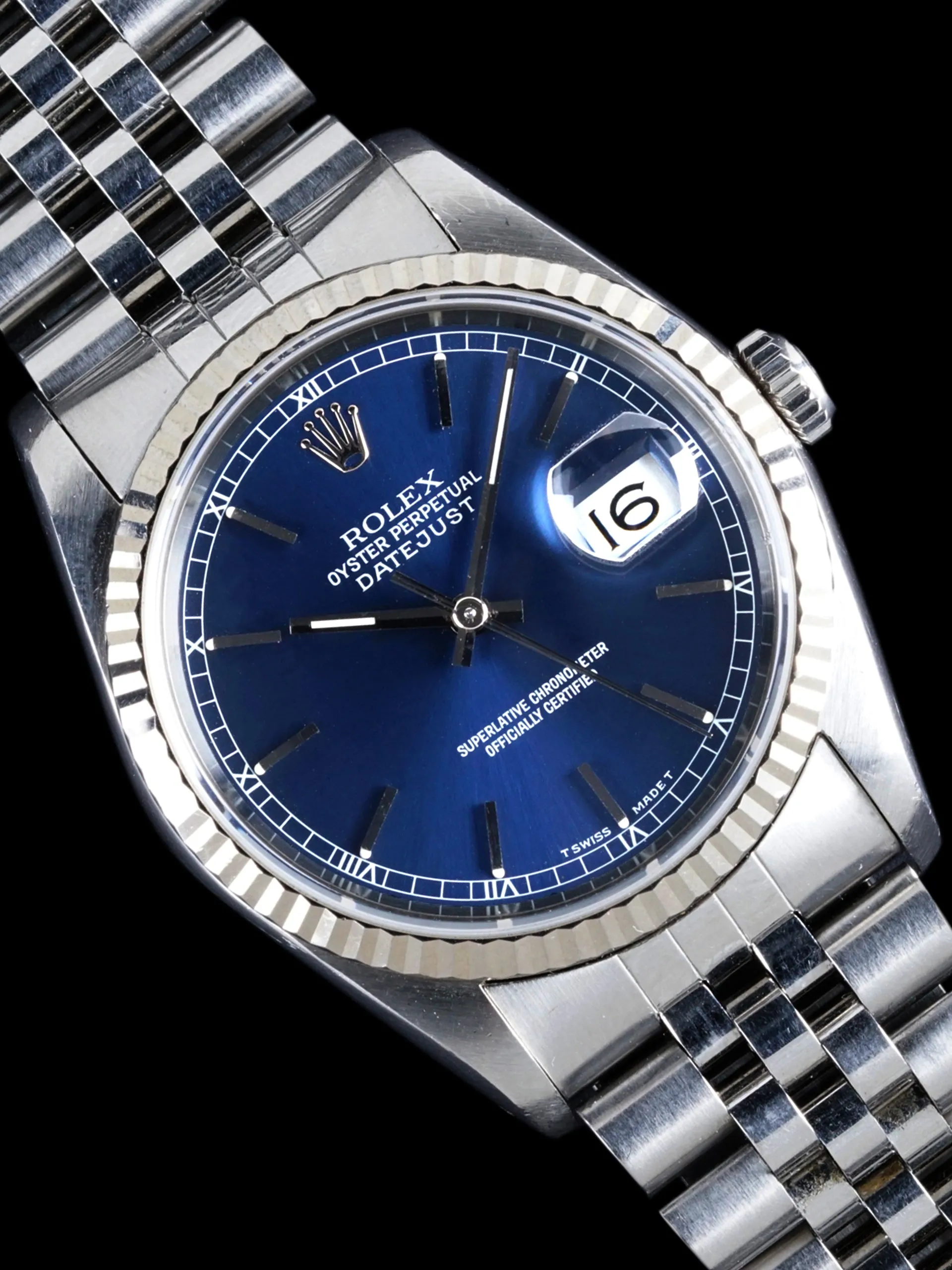 *Unpolished* 1991 Rolex Datejust (Ref. 16234) Blue Dial