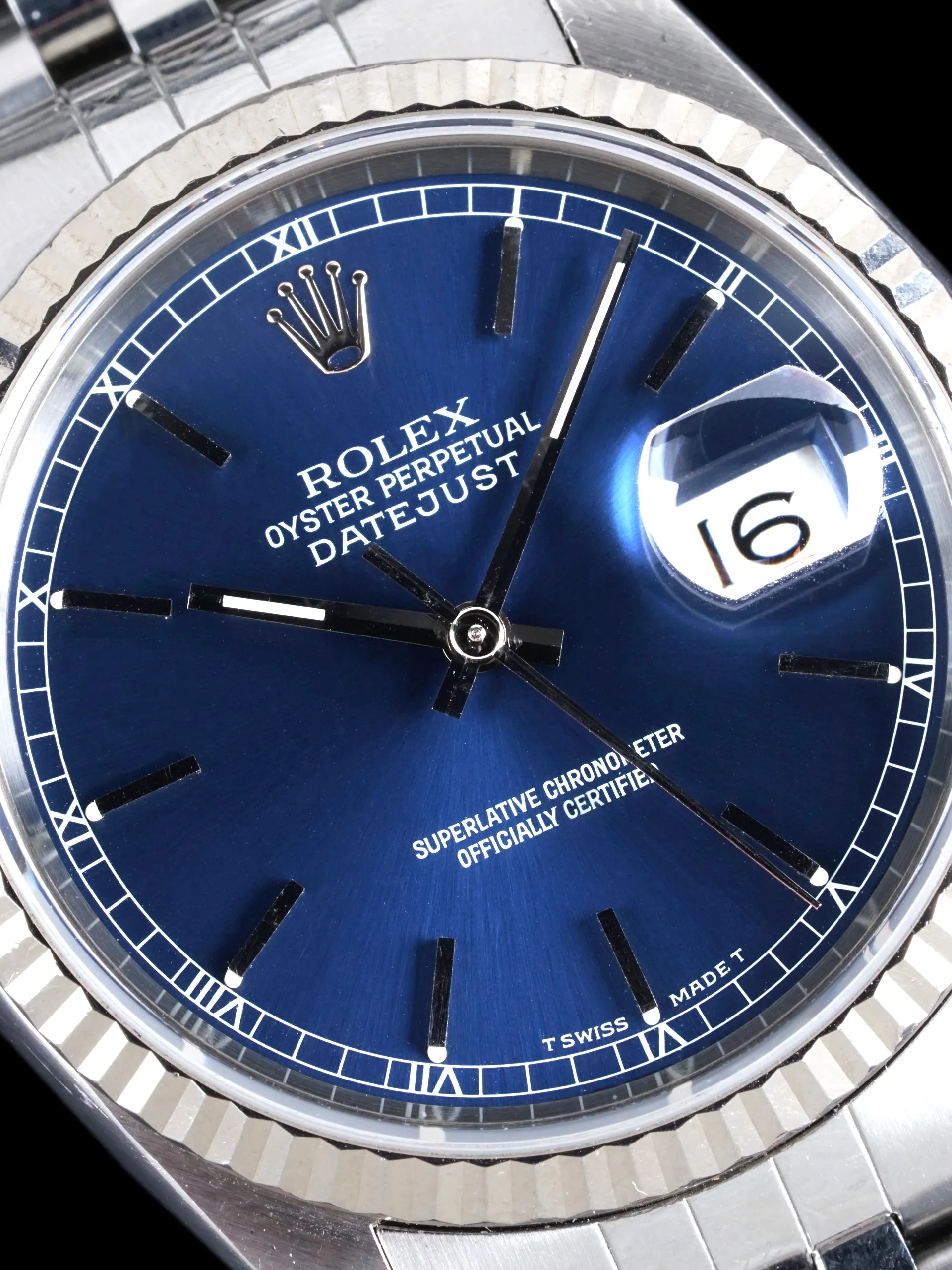 *Unpolished* 1991 Rolex Datejust (Ref. 16234) Blue Dial