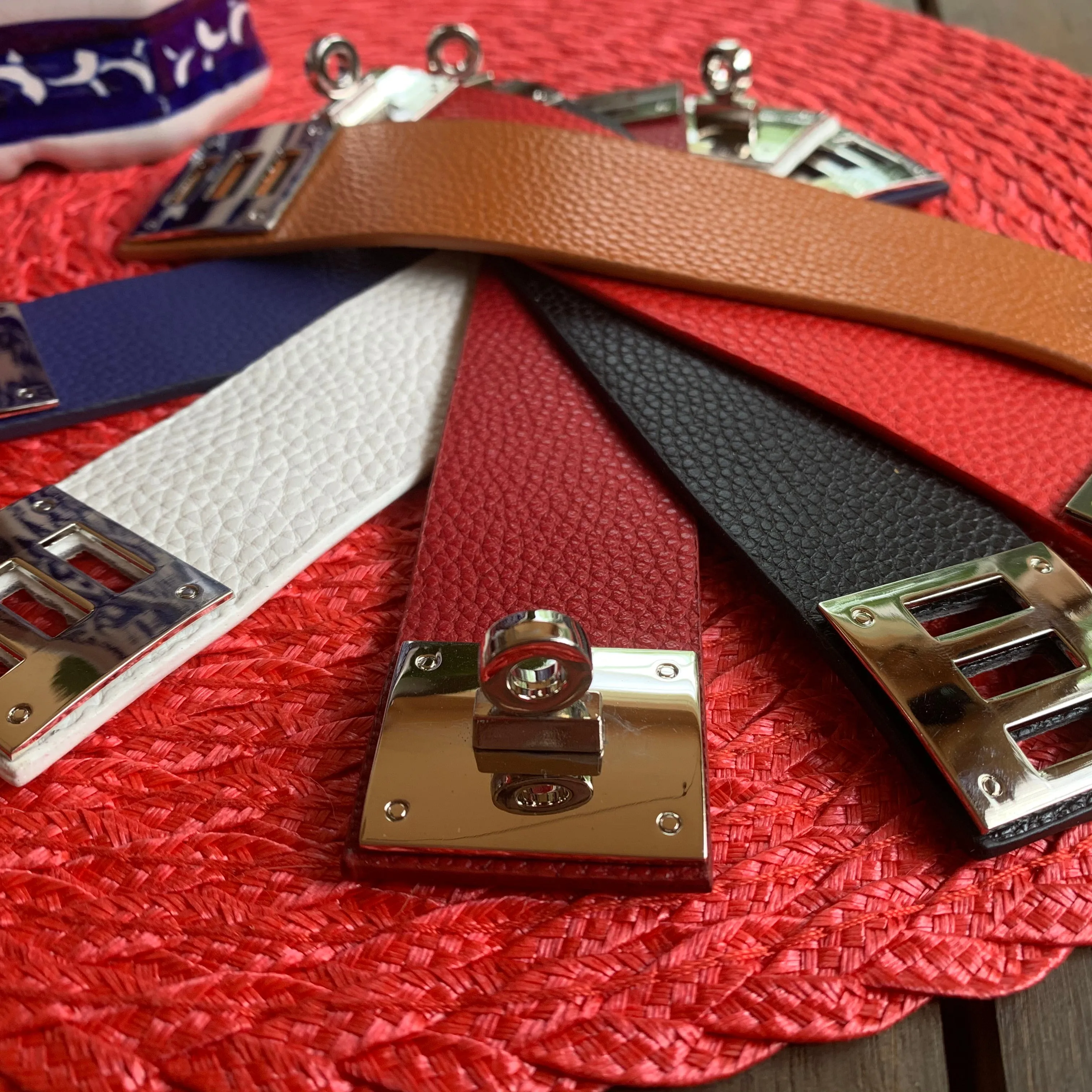 Vegan Leather Bracelet with a Silver Buckle 460-05 | Erika Williner Designs