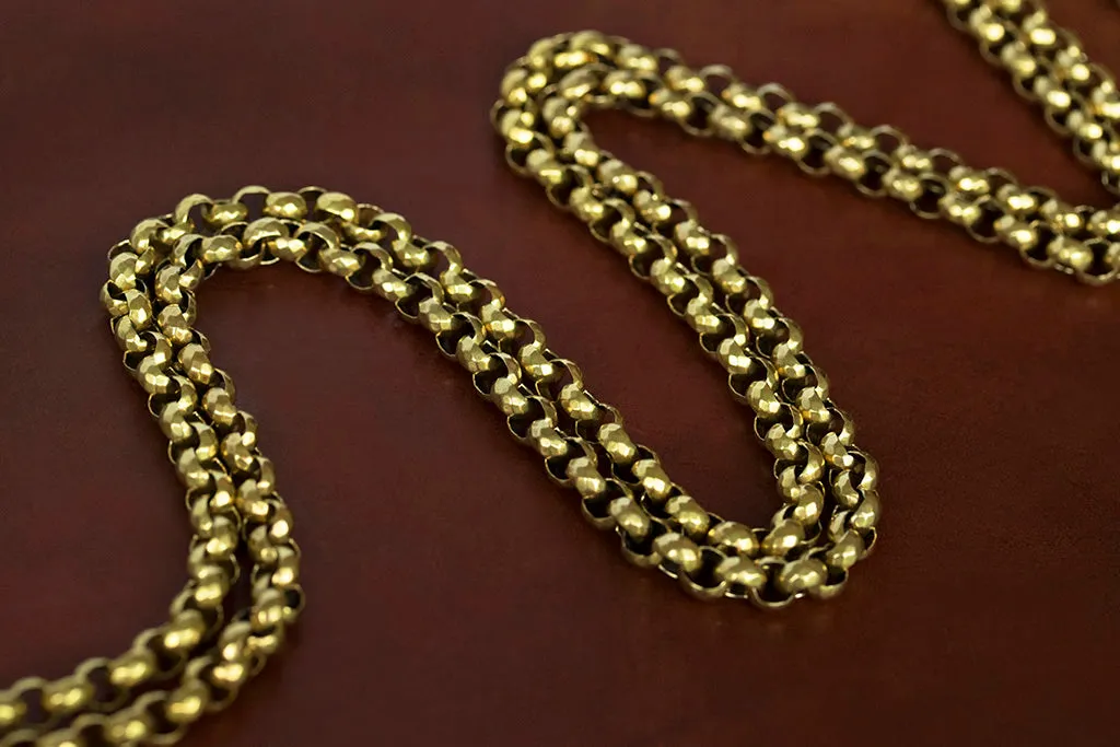 Victorian 18k Long Chain Necklace