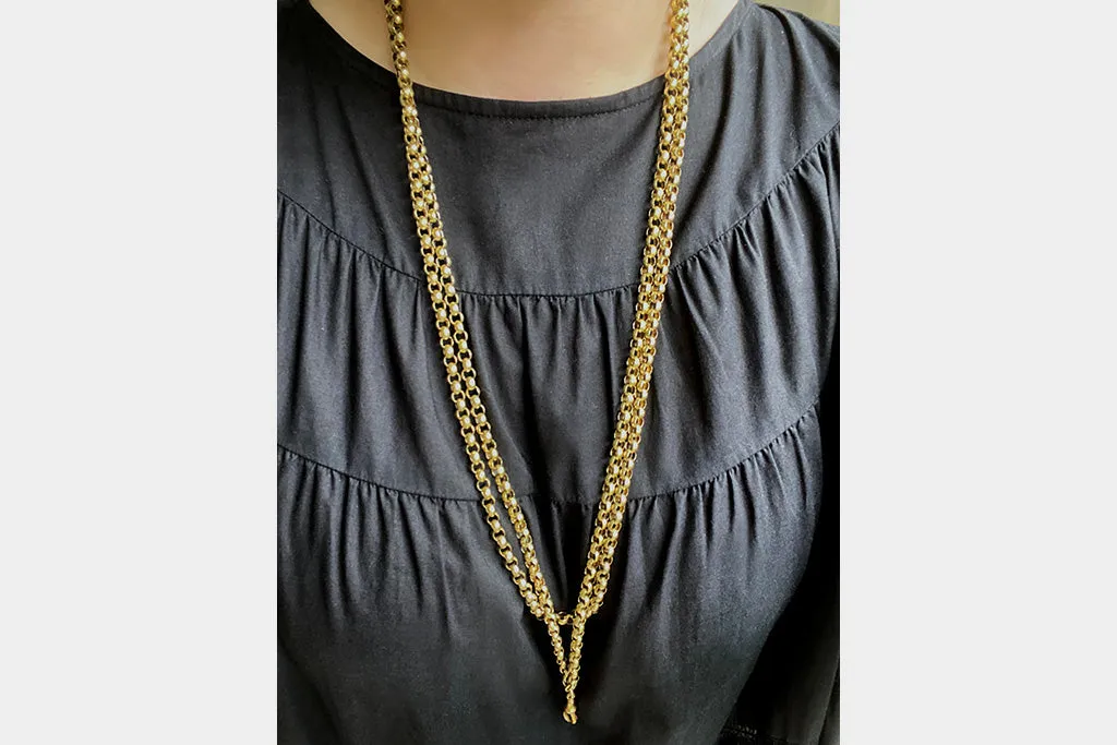 Victorian 18k Long Chain Necklace