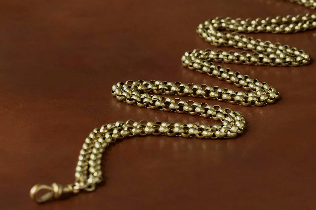 Victorian 18k Long Chain Necklace
