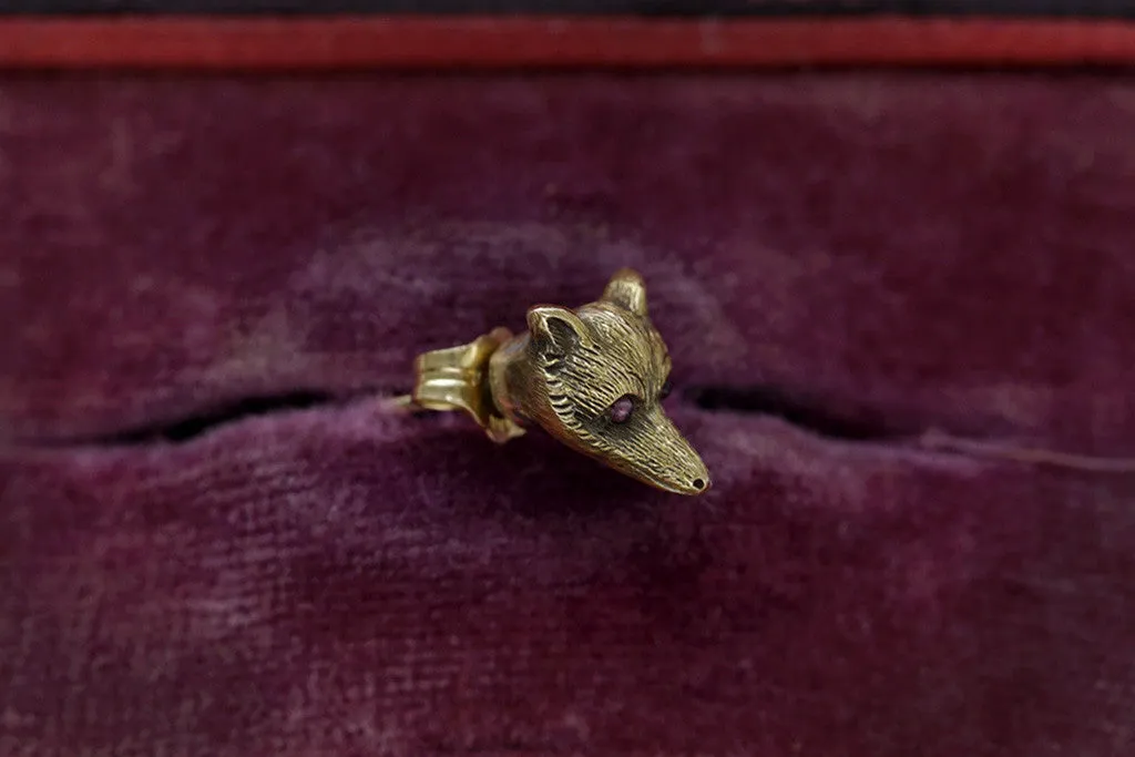 Victorian Fox Stud Earring