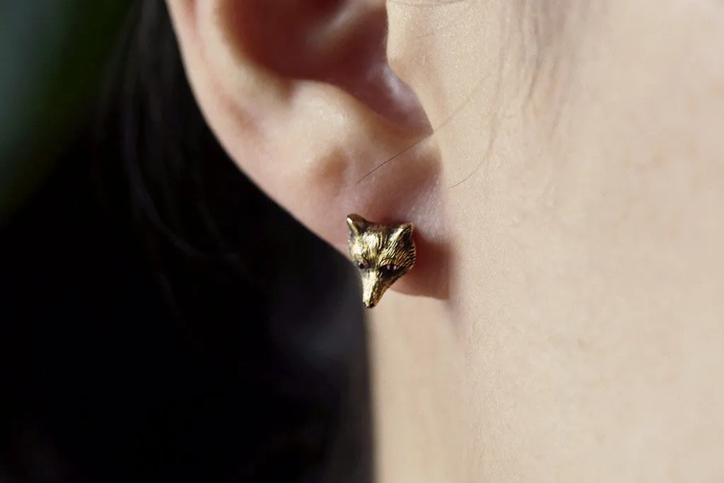 Victorian Fox Stud Earring