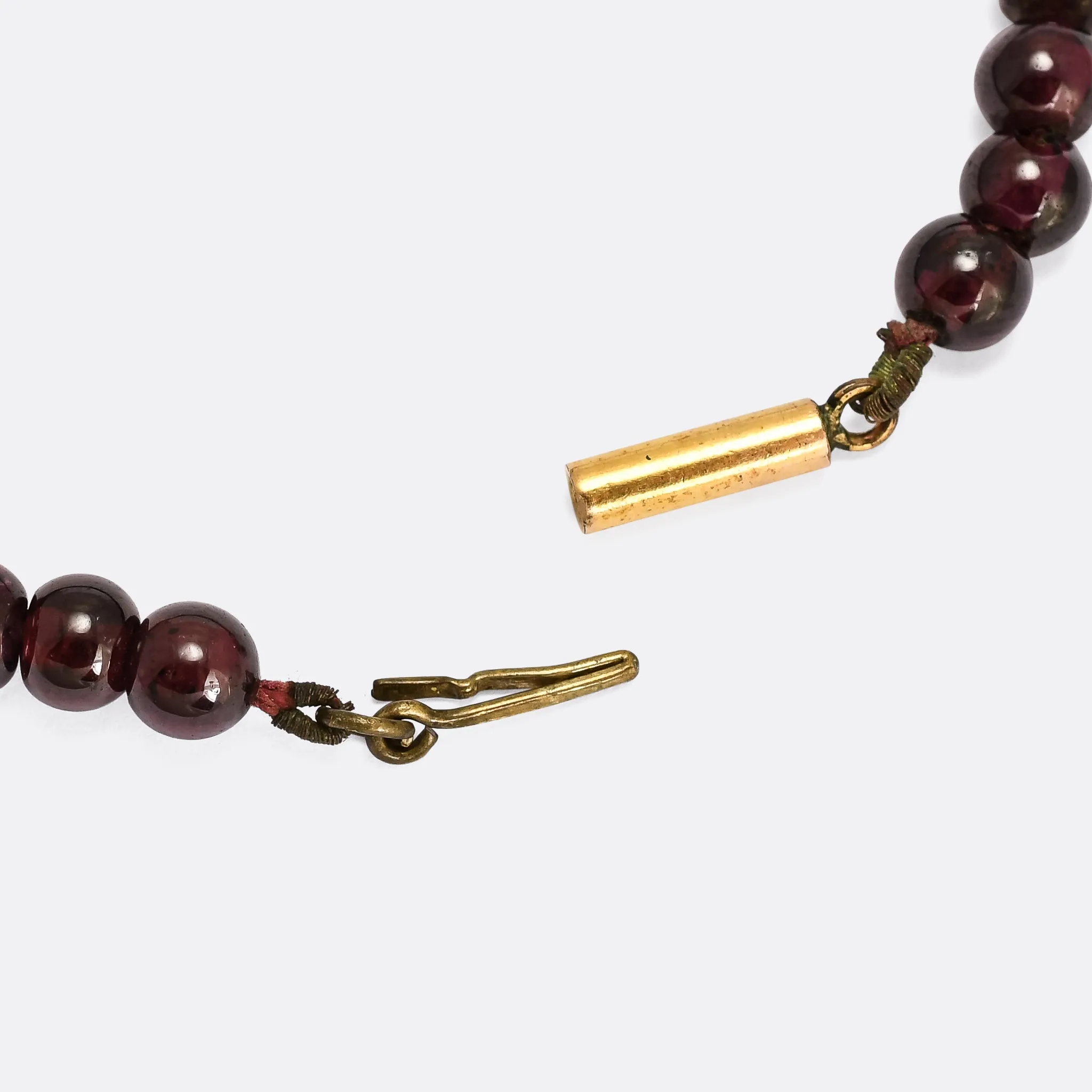 Victorian Garnet Bead Necklace