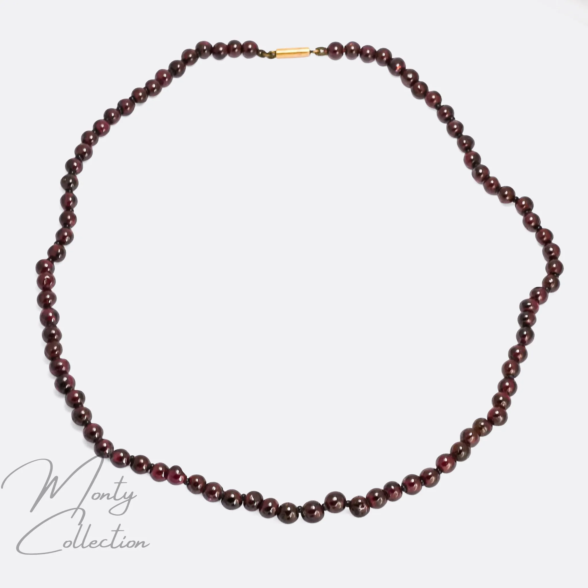 Victorian Garnet Bead Necklace