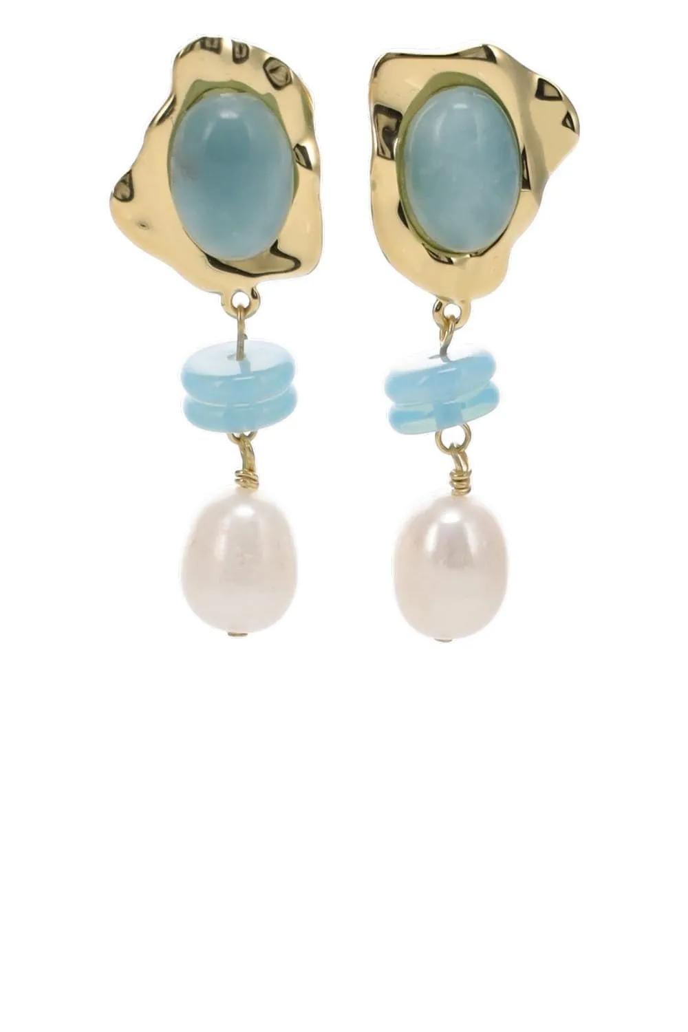 Vida Gold Pearl Drop Earrings
