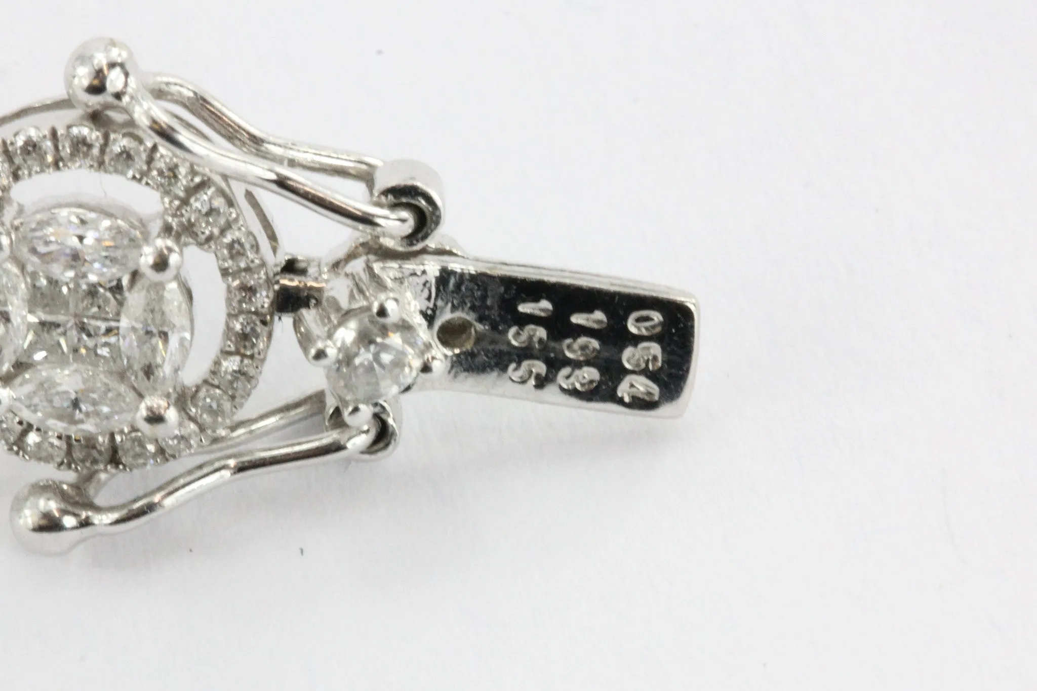 Vintage Di Modolo 18K White Gold 4.5 CTW Overlapping Diamond Tennis Bracelet