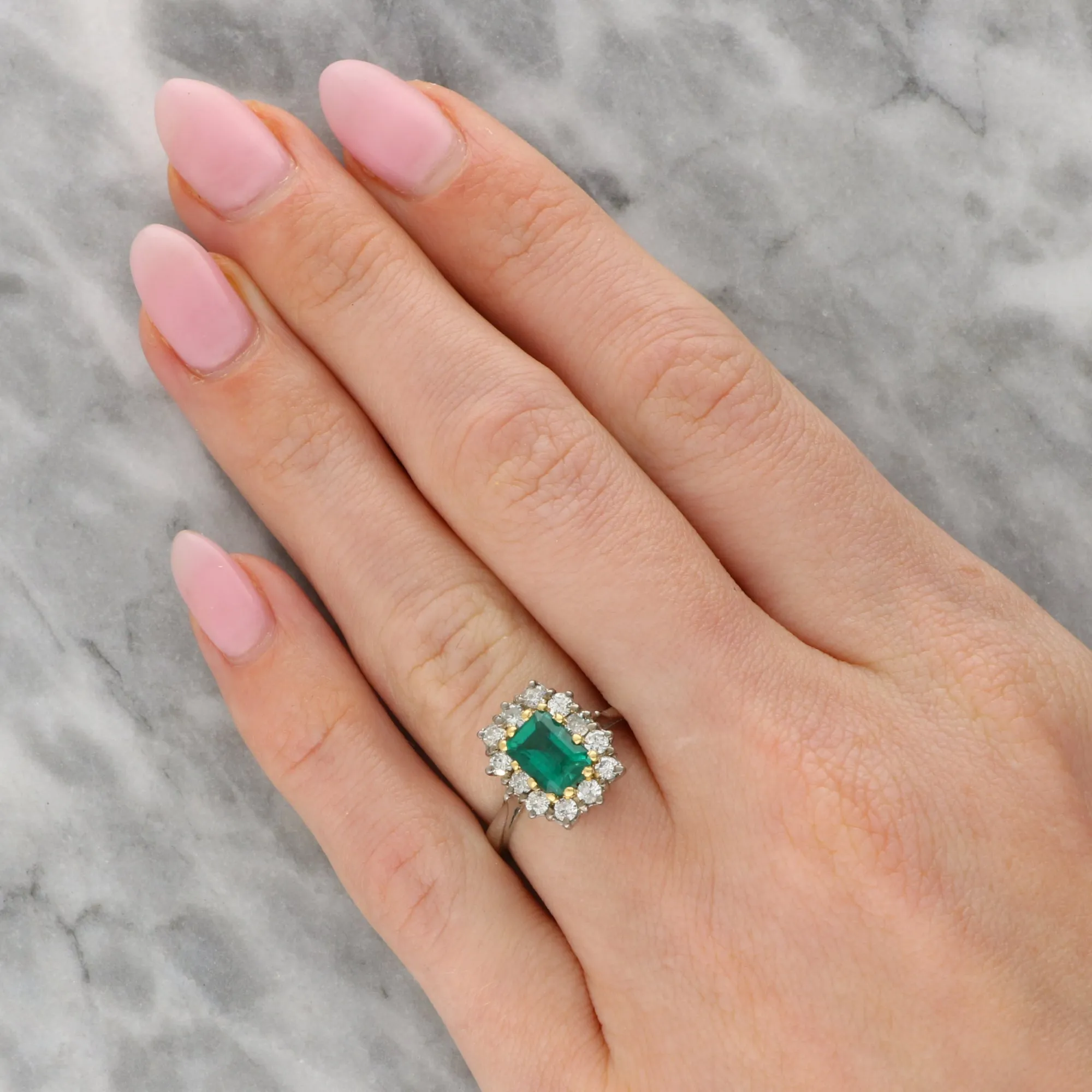 Vintage Emerald and Diamond Ring