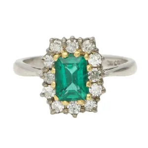 Vintage Emerald and Diamond Ring