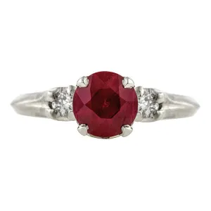 Vintage Ruby & Diamond Ring, 1.15ct