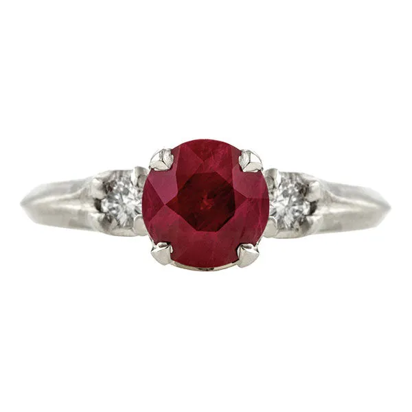 Vintage Ruby & Diamond Ring, 1.15ct