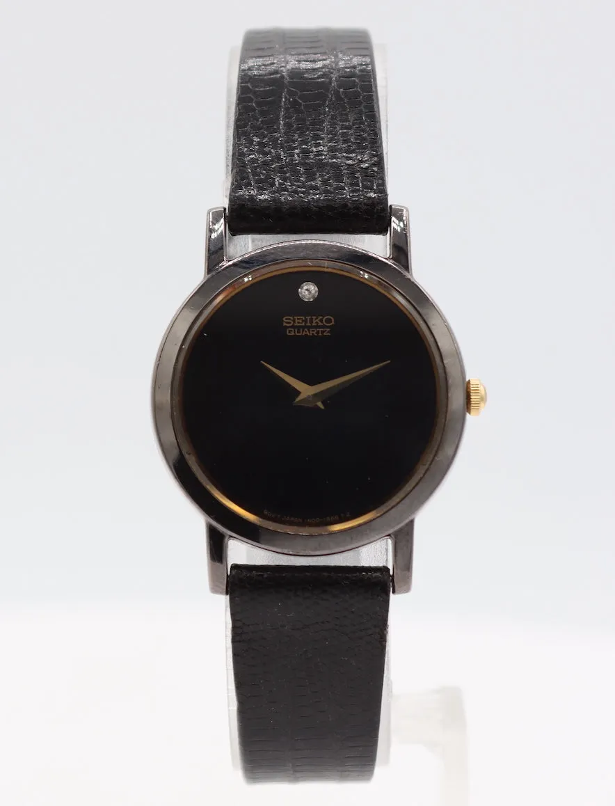 Vintage Seiko 1N00-0C99 Museum Style Ladies Quartz Wristwatch 1N00 Japan