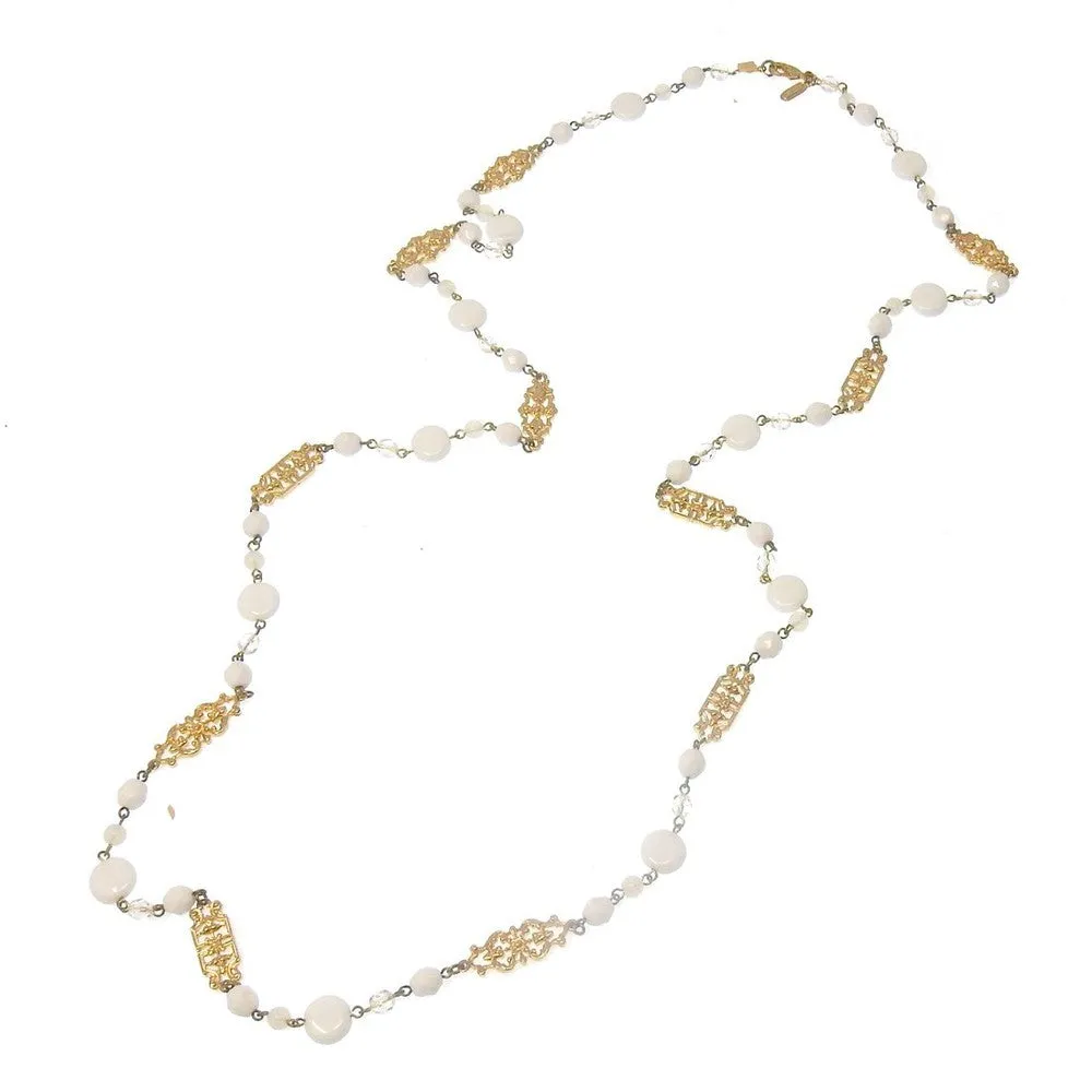 White Bead Necklace