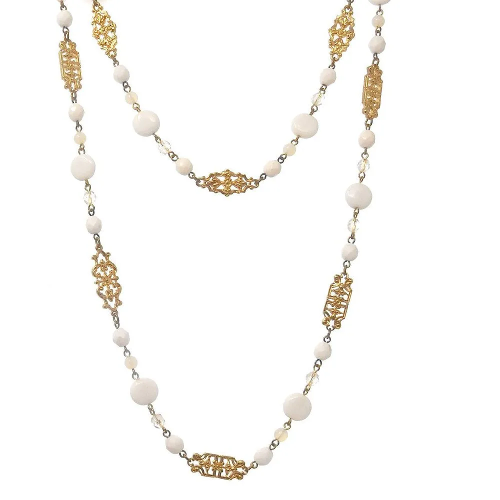 White Bead Necklace