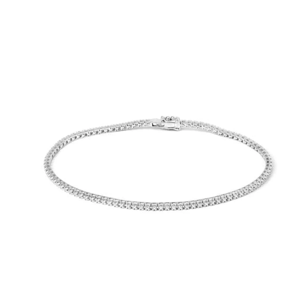 White Gold Stackable Tennis Bracelet